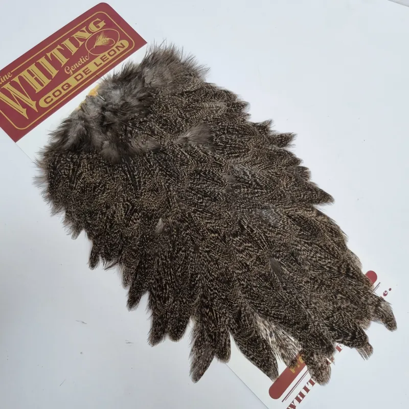 Whiting Coq de Leon Hen Saddle in Brown Speckled-1